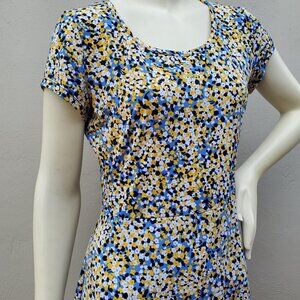 Michael Kors floral print midi dress soft and stretchy spring Size Medium